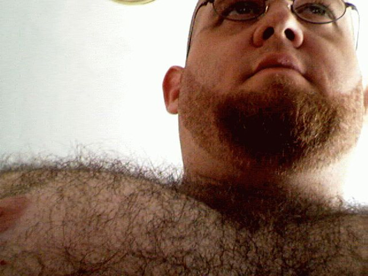 thebigbearcave:  Hairy Red Bull Bear 