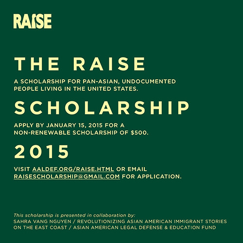 Just one week left to apply for the RAISE SCHOLARSHIP, a groundbreaking scholarship for pan-Asian un