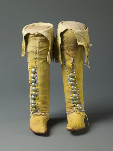 slam-african:  Boot Moccasins, Southern Plains, c.1885, Saint Louis Art Museum: Arts of Africa, Oceania, and the Americashttps://www.slam.org/collection/objects/47753/