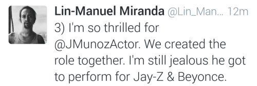 purelintrash:Lin-Manuel Miranda confirms he’ll leave ‘Hamilton’ July 9The happiest