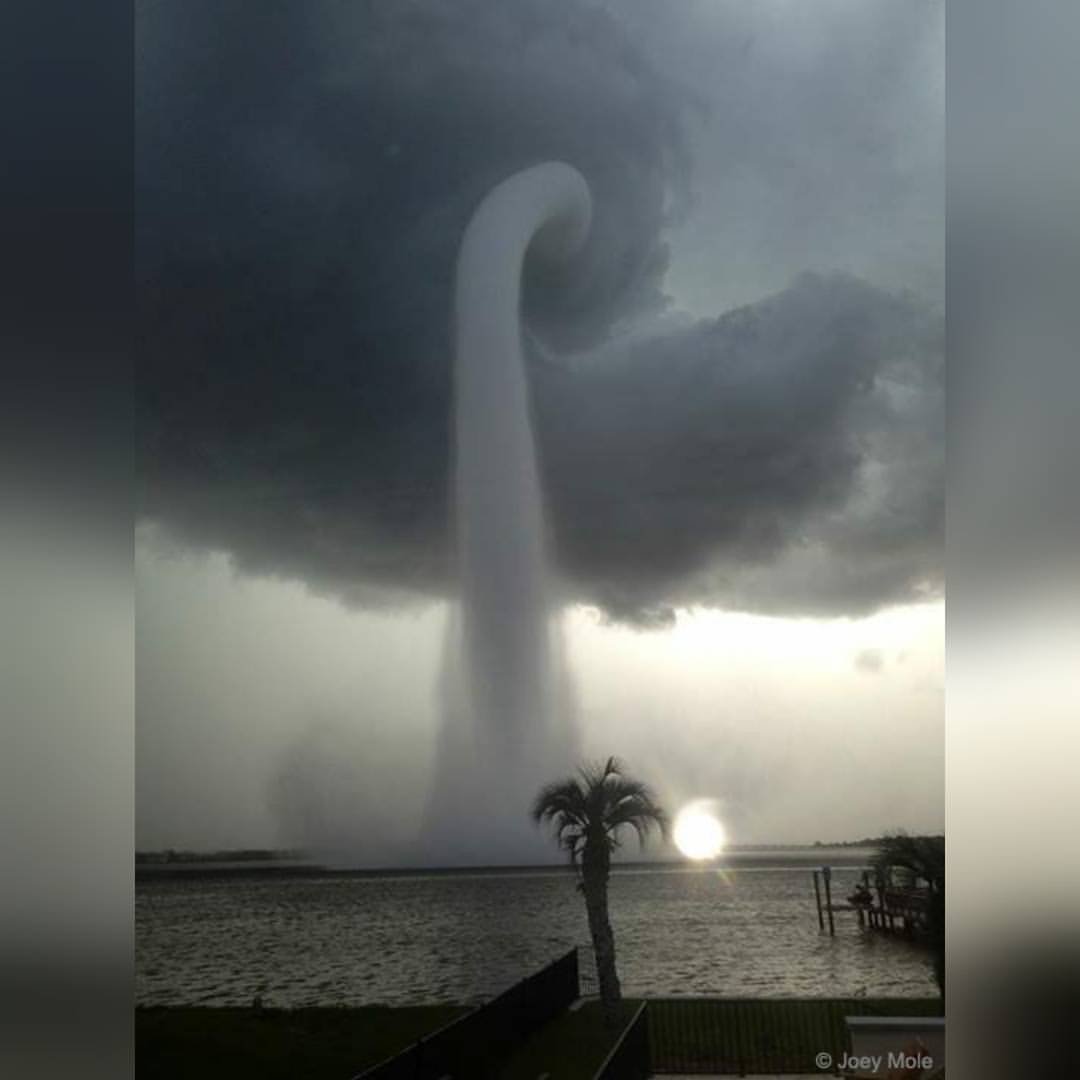 A Waterspout in Florida #nasa #apod #waterspout #clouds #storm #water #atmosphere