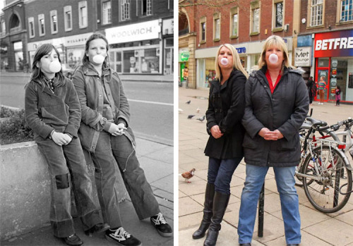 oneoakdutch:  santeria:  sonoanthony:   mymodernmet: Man Tracks Down People He Photographed in the Street 40 Years Ago to Recreate Their Pictures What type of detective level goddam   This is me hunting people down TBH  i’m mad that dude had the same