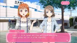 Dash I remember you liked KananRiko  So here they are having been told they’re having a coffee date !AW THATS SO CUTEalso bonus you/chika this is a blessed screenshot thank you ♥