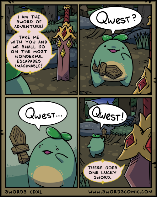 Read The Adventures Of Quest Sprout (and Friends):https://www.webtoons.com/en/canvas/swords-the-webcomic/list?title_no=198852