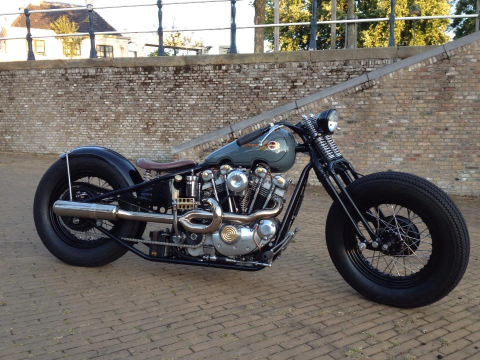bobberinspiration:  Ironhead springer bobber motorcycle 