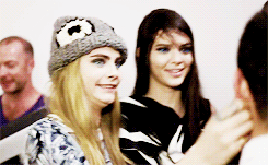 zainmalikstan-blog:  Backstage at Giles with Cara Delevingne, Kendall Jenner &amp;