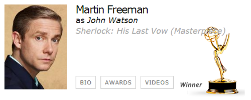 bakerstreetbabes:  thewinterizzy:  All twelve Emmys nominations for Sherlock: His Last Vow:  Outstan