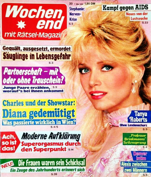 Tanya Roberts magazine covers from around the globe.