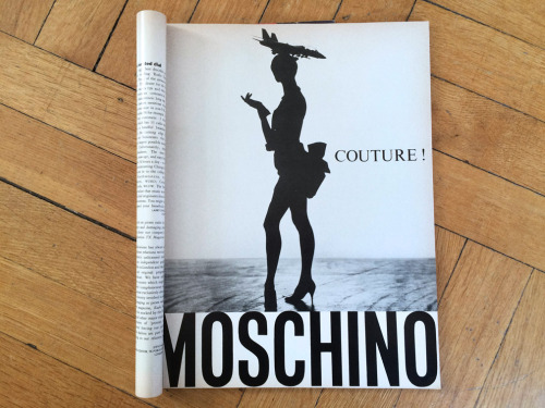 Moschino Couture in The Face Magazine, 1989 