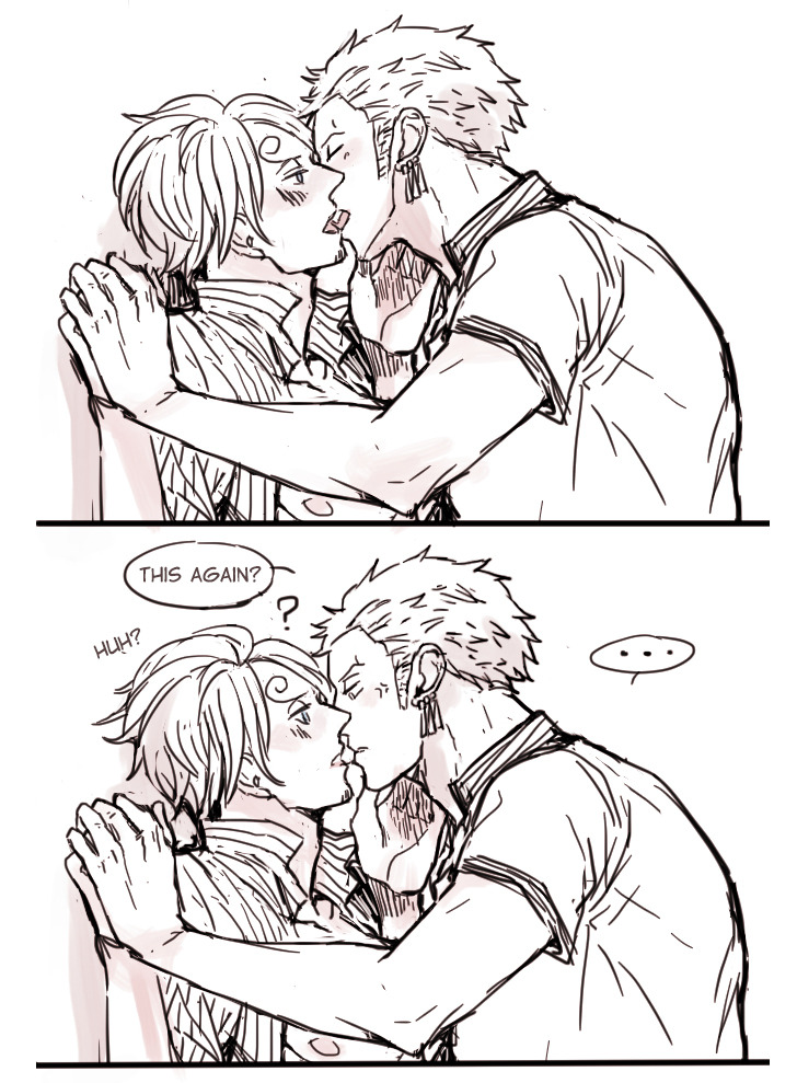 yuushishio:  I got a headcanon for their kissing moment (●///▽///●)