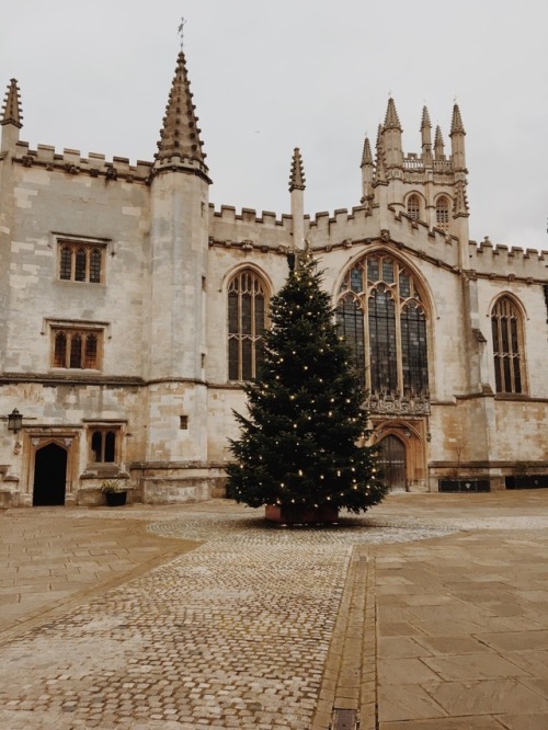 magdalen college in december. take me back to oxford ⭐️