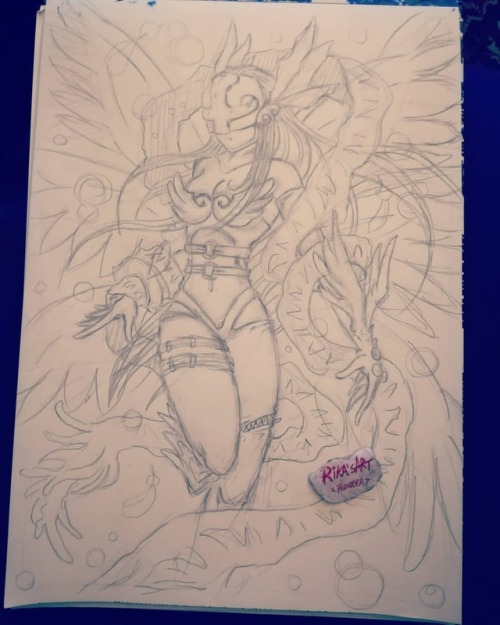 Angewomon sketch #angewomon #digimonfanart #digimon #kari #traditionalsketch #traditionalmanga #mang