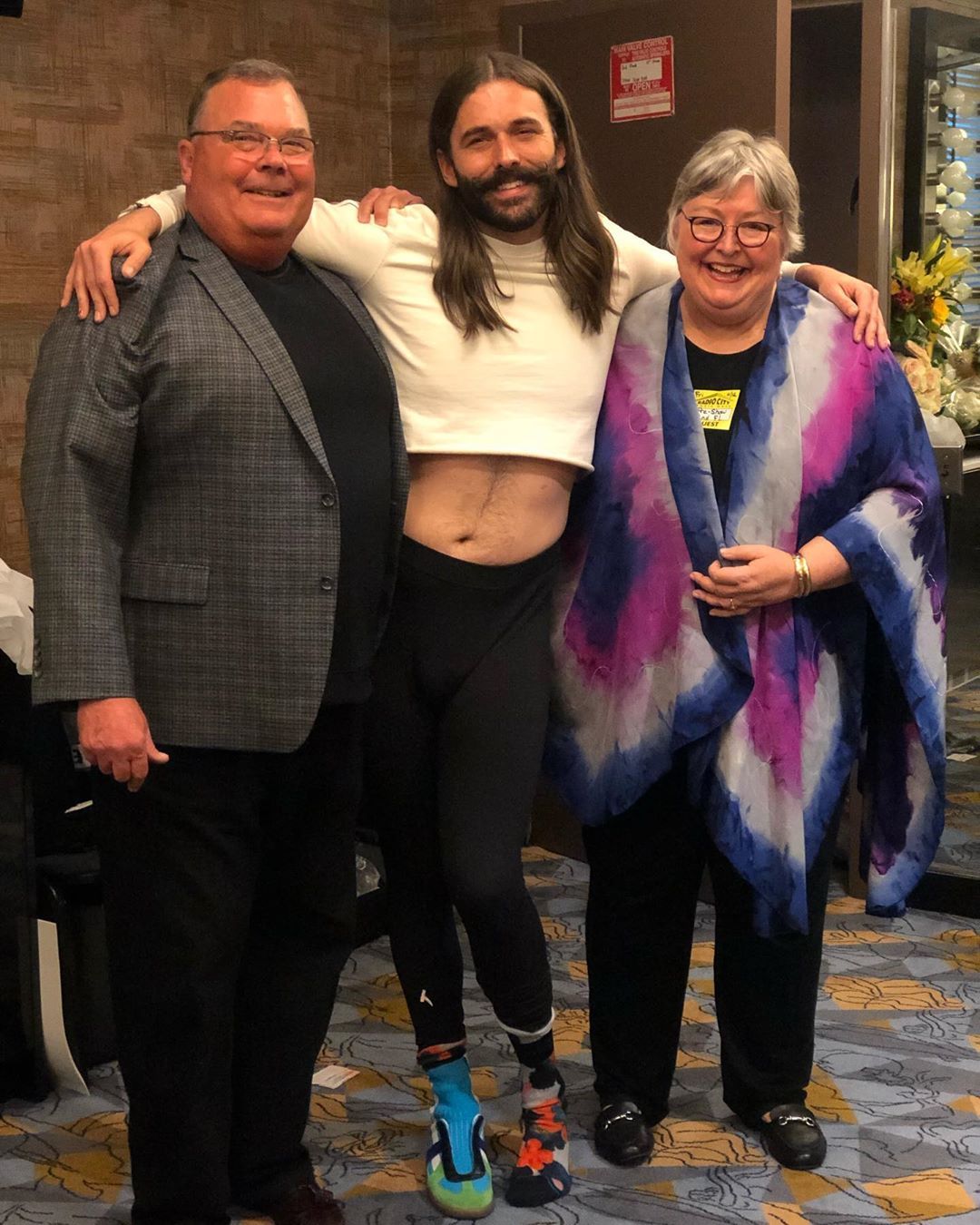 Photo of Jonathan Van Ness  & his  Father Mother  Jonathan Lyle Van Ness & Mary Oakley Winters