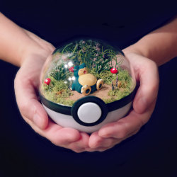 retrogamingblog:Snorlax Pokeball Terrarium made by The-Vintage-Realm