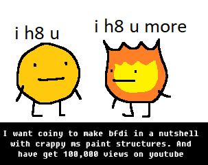 bfdi,made by me in in paint,feito por mim no paint. - Imgflip