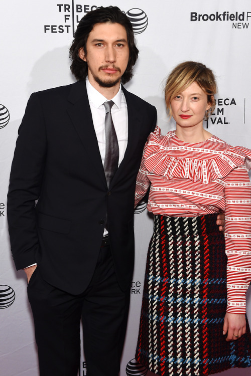 Adam Driver and Alba Rohrwacher attending the premiere of Hungry Hearts, during the 2015 Tribeca Fil