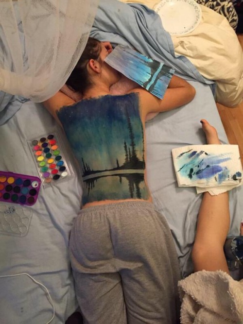 andishouldhavekissedyou:  supitsbatman:lovel-ylesbian:lavieenrose-xx:  Literally want this SO BAD  “take your top off, i want to paint the universe on your back”  omfg do this  This is the coolest thing