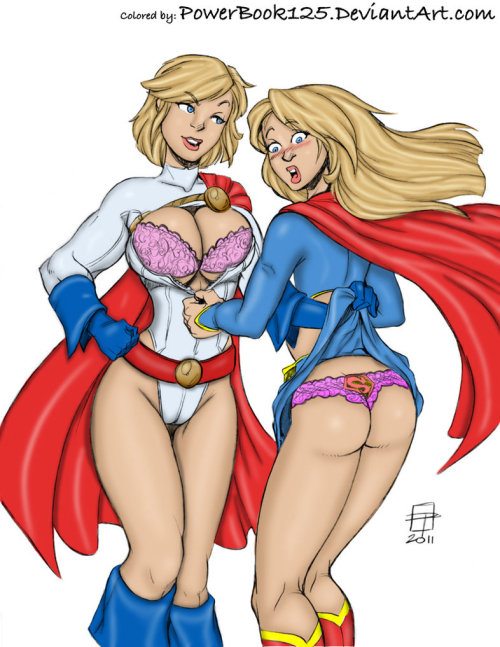 Power girl and supergirl hentai comic