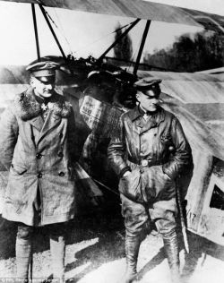 aerodrome-hq:  legendary World War I German fighter ace Manfred von Richthofen (right) with his brother Lothar  