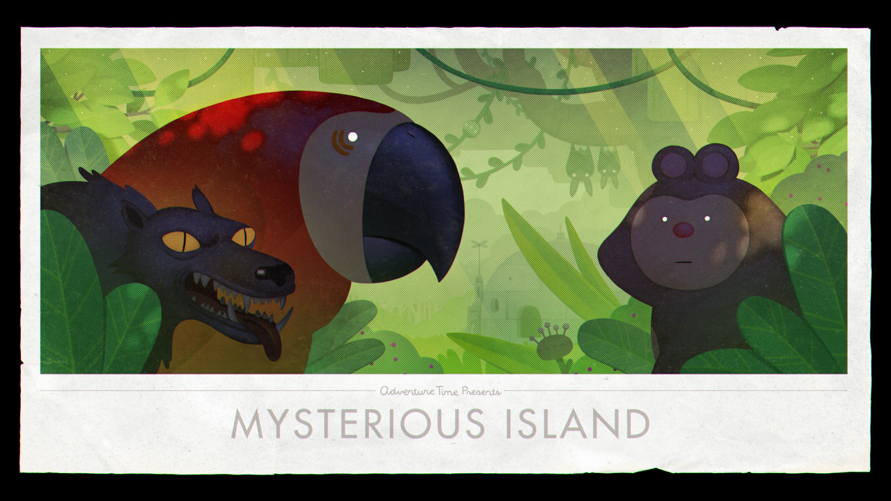 Mysterious Island (Islands Pt. 3) - title carddesigned and painted by Joy Angpremieres