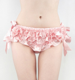 nymphetfashion:    Silk Ruffled Panties   