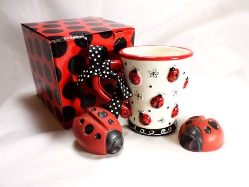 Ladybug Mug and Ladybug Soaps // RabbitTreeSoaps