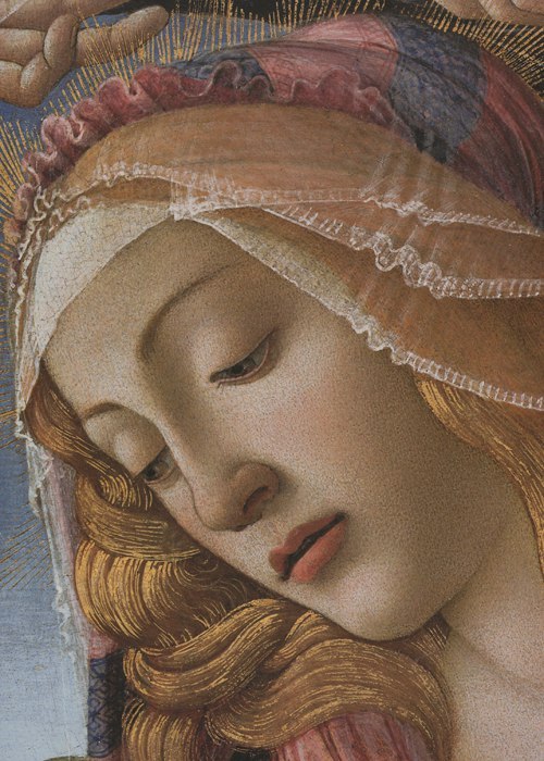 bitter-cherryy:Madonna del Magnificat, 1481 and The Birth of Venus, 1486, (detail) by Sandro Bottice