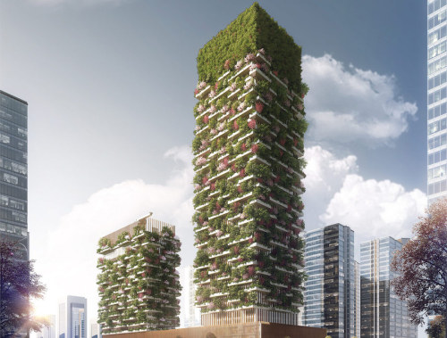 mymodernmet: First Vertical Forrest in Asia will be Covered in Over 3,000 Plants