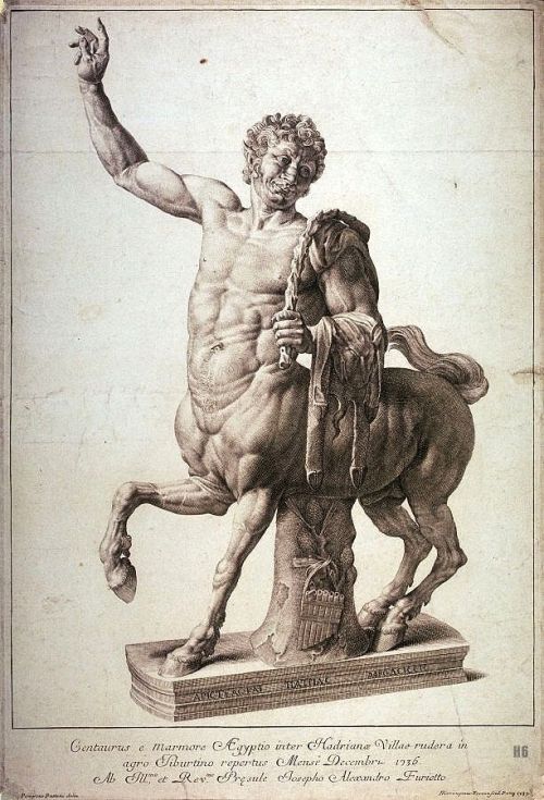 hadrian6:Marble Centaur from the gardens of Hadrian’s Villa. Giovanni Girolamo Frezza. Italian