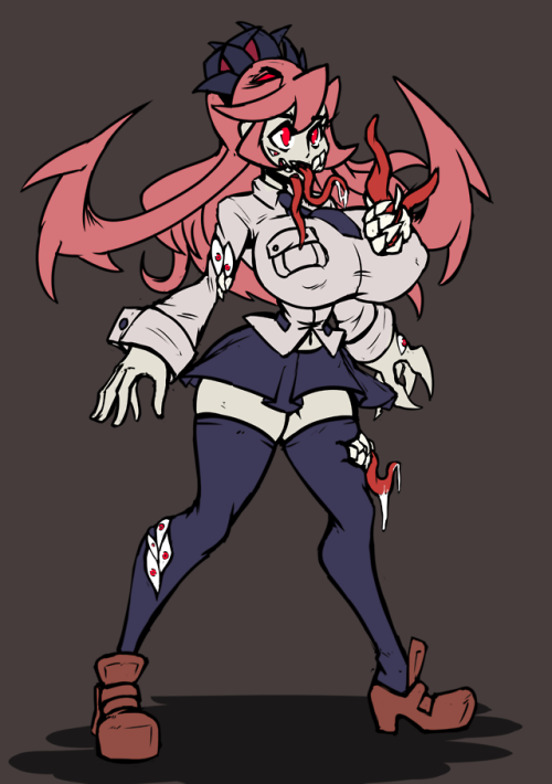 Doodle comm for @mergeritty: Tiddy Double Filia with some body horror.