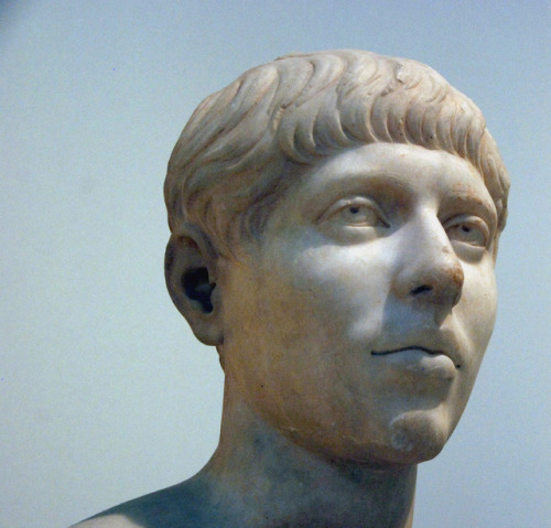 Portrait of a youth. From Eleusis. 218-222 AD. Time of emperor Elagabalus. Pentelic marble. National