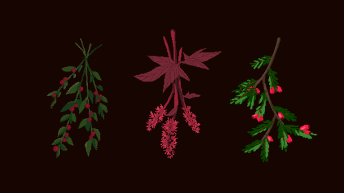 pixelated plants (& one lil ‘shroom!)