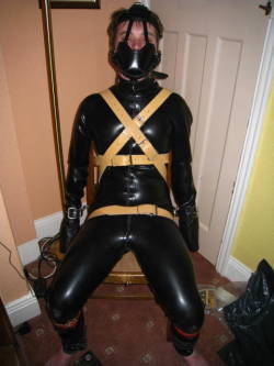 northernleather:  A gimp strapped down 