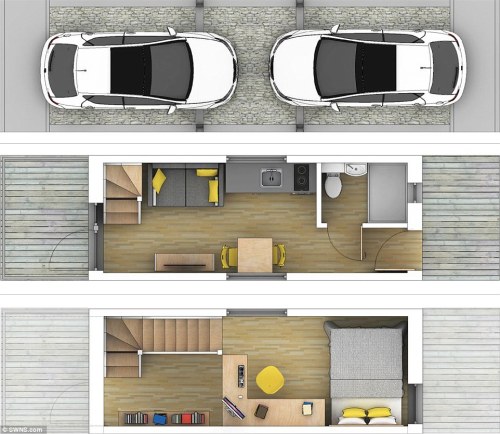 Bill Dunster, Architect designs tiny flats to stand on stilts above car parks in bid to solve UK hou