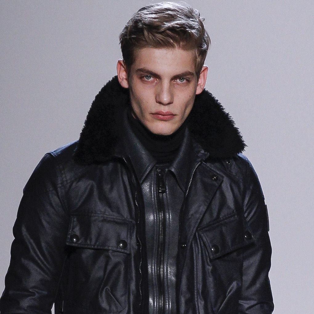 versacegods:  Baptiste Radufe @ Belstaff Fall 2013 Menswear