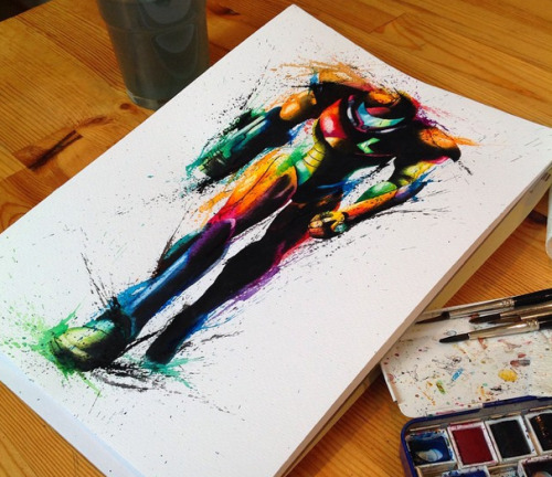 nintendocafe:Samus Aran art created by Lisa-Marie Melin