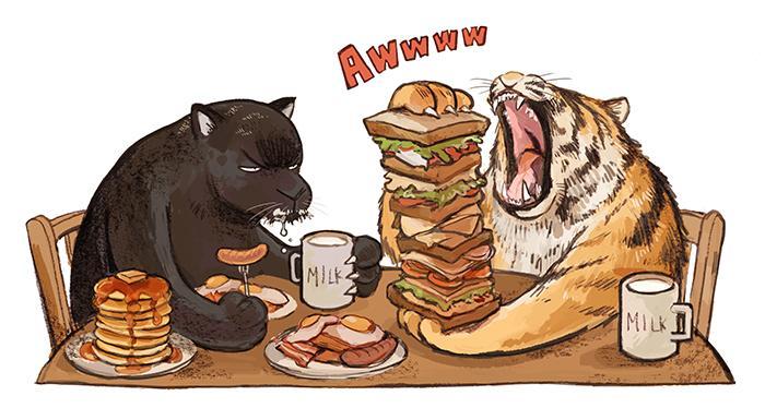 crackervolley:  papillonpoupon:  Artist: twitter.com/tanktrunk_mtoooooh so cute