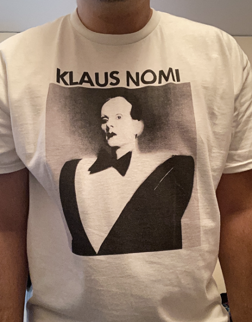 New Klaus Nomi shirt from Night Channels. 