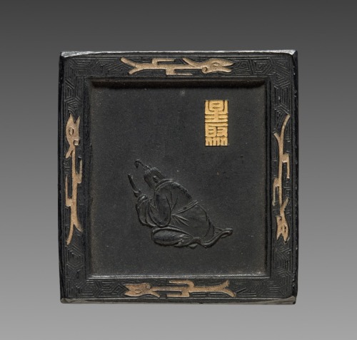 Ink Cake, 1800, Cleveland Museum of Art: Chinese ArtSize: Overall: 4.4 x 4 cm (1 ¾ x 1 9/16 i