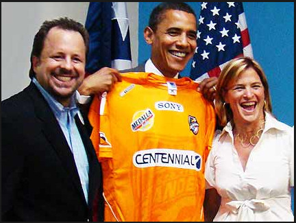 then candidate… now President Obama with the Islanders jersey (May 2008)