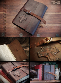 craftandlore:  Commissioned Leather Bible Cover by vonLind 