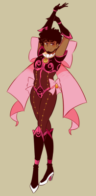 camalilium:  camalilium:second-game Garth design attempt no.323432 would white be better for the waist ribbons? I feel like the pink is a bit too dominant right now @_@