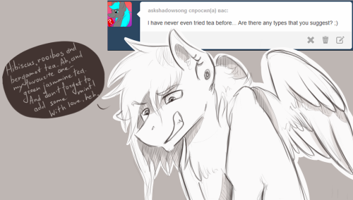 askshadowsong:  medley-tea:  Я никогда не пробовал чай раньше,что ты можешь посоветовать? - О да..конечно могу. -Каркаде,ройбуш, с бергамотом. И мой любимый