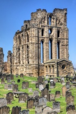 Tynemouth, Uk, Tynemouth Priory On The Coast Of North-East England Once One Of The