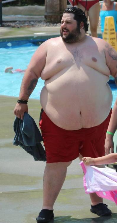 fatlover098: Just imagine the things you could do with this pigs massive belly and pair of man boobs