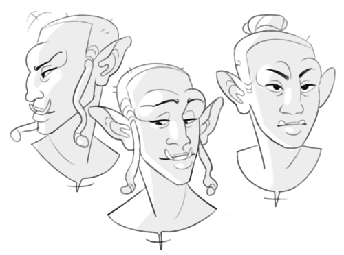 jiubilant: did sketch these very quickly yesterday…young hero of kvatch nesh gra-vosh and her