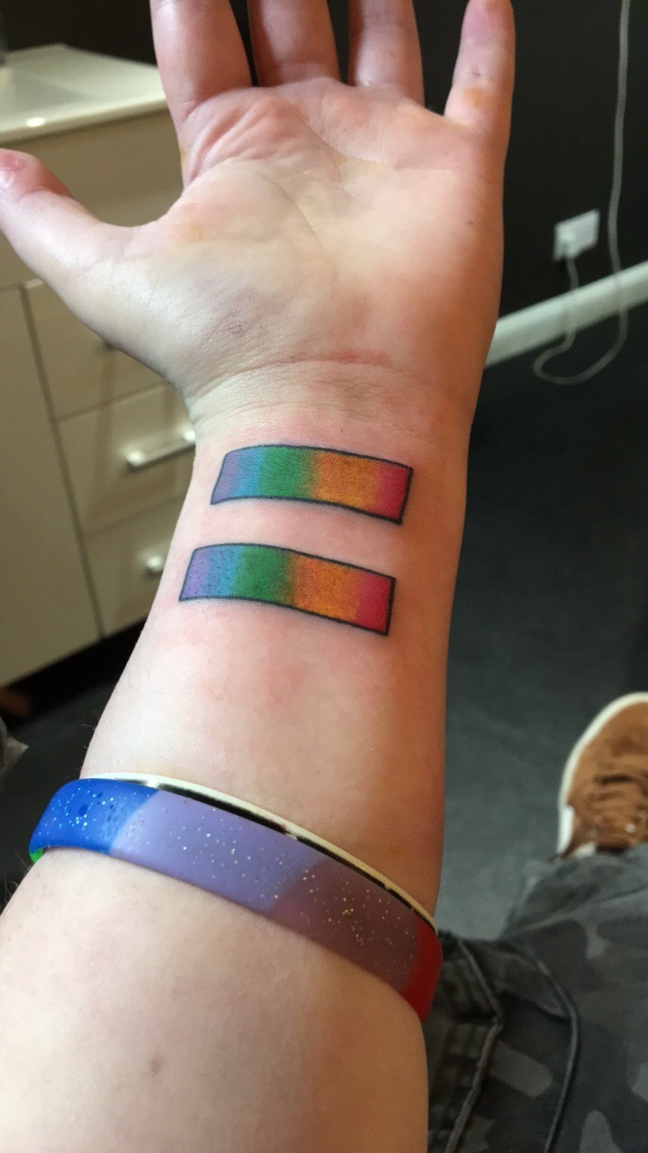 Equal Sign Temporary Tattoo  Set of 3  Little Tattoos