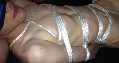 ohspandex:  akrondom:  In honor of my most recent follower LOL Bondage by Akrondom…  Me!