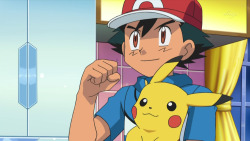 soveryanon:  This screenshot looks so weird: Satoshi with his XY!hat, but still in his BW!clothes, but without gloves. 