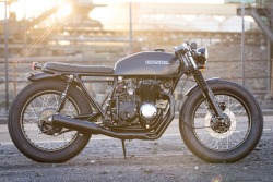 bikeandaxe:  1975 Honda CB 400 by Salty Speed Co.